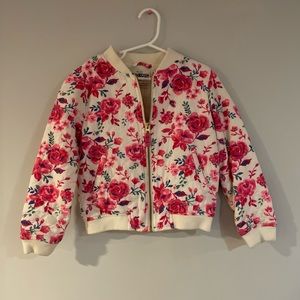 Oshkosh Girl’s Floral Quilted Bomber Jacket size 6